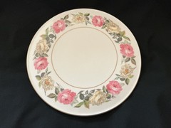 Royal Worcester~Royal Garden~Elgar Gateau Cake Plate 11″ In Dia. Made In England