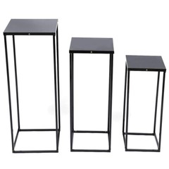 3pcs Plant Stand Metal Flower Pot Holder Display Rack Living Room Decorative
