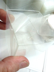 Clear Cube Party Favor Boxes. 60 piece box, tie, + tag. Birthday, wedding, baby