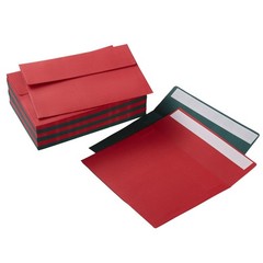 Wishop 100 Pack Christmas A7 5.24 x 7.21 Inches, Green/Red