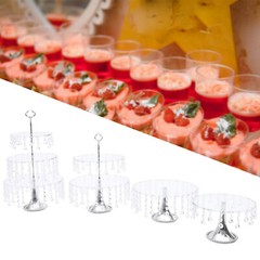 4-Piece Detachable Round Cake Stand Set for Desserts and Cupcakes