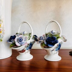 Royal Albert Moonlight Rose Porcelain Flower Basket – England Bone China