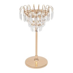 Crystal Tiered Flower Stand Gold Wedding Centerpiece Vase For Table Decor