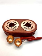 Double Warmer & Spoon Set (Chestnut/Rose Gold)