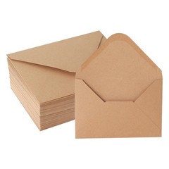 V-flap Kraft Envelopes, 50 Pack, 4 x 6 Inch, A4 4.5×6.5,