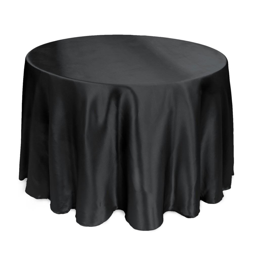 6 PACKS 90″ inch Round SATIN Tablecloth WEDDING 25 COLORS table cover USA SALE