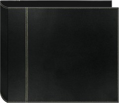 Peer 12 Inch by 12 Inch 3-Ring 2-Tone Cover Scrapbook Binder, Bla on Bla