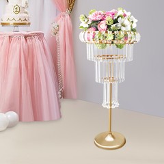 Elegant Gold Flower Stand, 4-Tier Wedding Centerpiece, Versatile Display