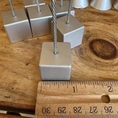 Vintage 1990’s Crate and Barrel Matte Silver Geometric Base Memo Place Clip