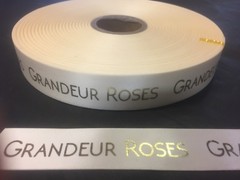 25mm Personalised Printed Ribbon Double Satin Wedding Anniversary Cake, Flowers