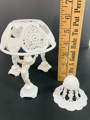 Vintage Wilton 5 Piece Cake Topper Cherubs Canopy & Bell-Plastic