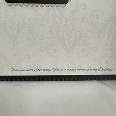 Wedding Guest Book, Trifold Album, Alternative, Black/Gray Stripes, Brand New