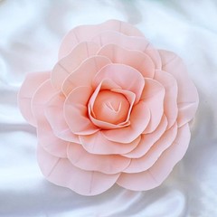 4 pcs 12″ Blush Artificial Large Roses Flowers Wall Backdrop Party Wedding