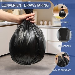 Small Trash Bags 4 Gallon – 0.94 Mil Thick 220 Count Heany Duty 15 Liters Bla…