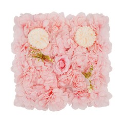 3D Flower Wall Panel-12pcs Artificial Flower Wall Background Silk Rose Wedding