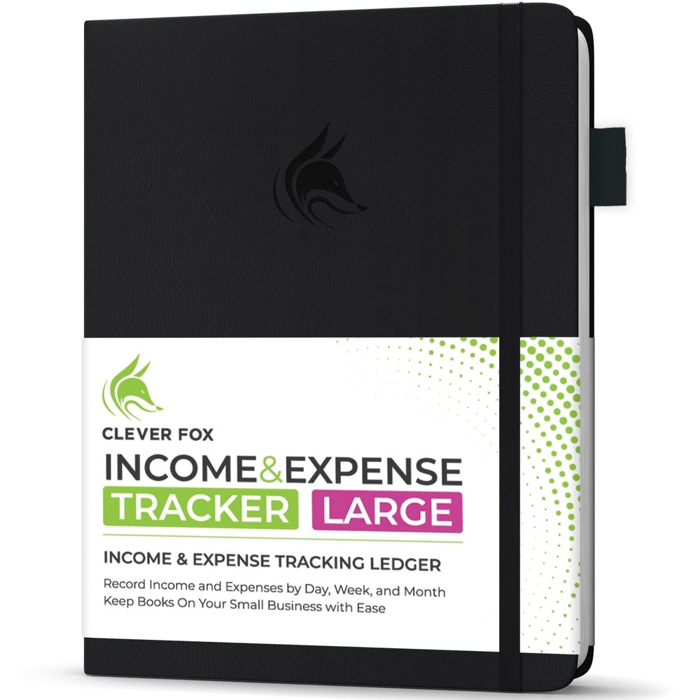Clever Fox Income & Expense Tracker Large – Accounting & Bookkeeping Ledger Book