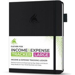 Clever Fox Income & Expense Tracker Large – Accounting & Bookkeeping Ledger Book