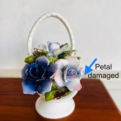 Royal Albert Moonlight Rose Porcelain Flower Basket – England Bone China