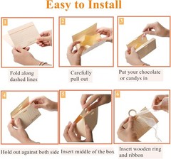 30 Pack Wedding Favor Boxes Small Gift Boxes Guest W/ Handle White Elegant