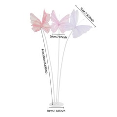 2 Pack Realistic Artificial Butterfly Decoration with Standing Base for Wedding