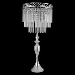 Elegant Acrylic Flower Stand with Crystal Pendants for Weddings & Events