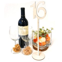 Wrapables Wooden Table Number Stands for Wedding, Parties, Holidays, Special Eve