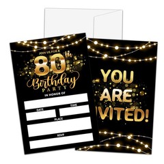 80th Birthday Invitations, Birthday Party Invitations For Women Men, 80 Year …