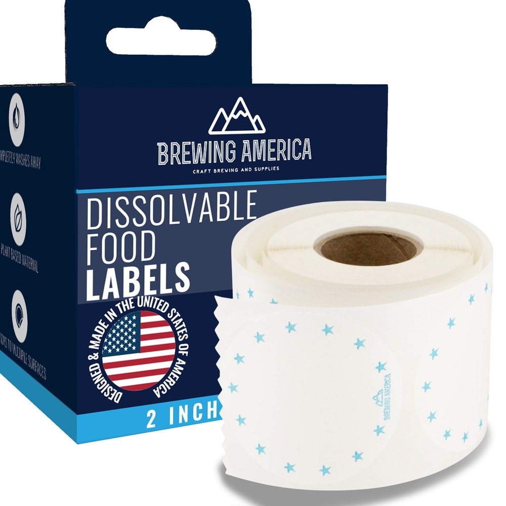Dissolvable Food Labels for Canning, Pantry, 2 Inch Round, Teal Round