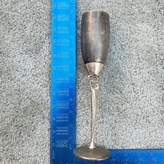 Vintage Silver Plate Toasting Flute Wedding Goblets Made by Things Remembered