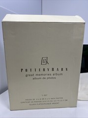 Pottery Barn Great Memories “I Do” Silver Plated Photo Album 30 pgs 4×6 5×5