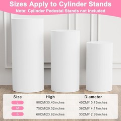 Elegant Set of 3 Spandex Cylinder Stand Covers for Effortless Party Decor
