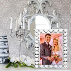 5×7 Inches Crystal Picture Frame Standing Clear Wedding Photo Frame for Home …