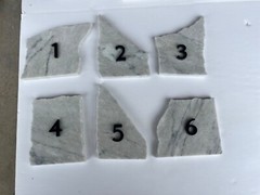 1-6 Marble Table Numbers + 5 Marble Styling Pieces