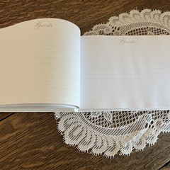 Western Cowboy Wedding Guest Book White Hat Boots Horseshoe Rope 3D Design
