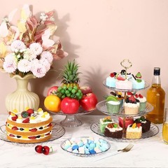 6 Pcs Acrylic Dessert Stands Set Include Display Risers Cupcake Tower and Clear