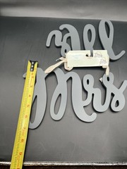 Mr & Mrs Wood Cut Words Sign Wedding 2 Pieces – Black- Chalkboard