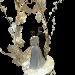 Vintage Mid Century 1960s Wedding Cake Topper Plastic 7″ Coast Novelty HTF