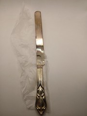 International Silver Company Gold Tone Cake Server & Knife Set Wedding