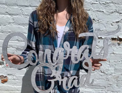 Congrats Grad Wording-Congrats Grad Backdrop Sign