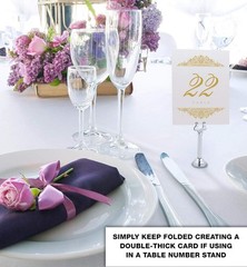 Paisley Wedding Table Numbers (Select Color/Quantity), Champagne, Gold, 1-15,…