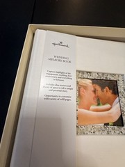 Hallmark Wedding Memory Book with Beaded Photo Frame Cover