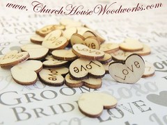 100 wood love hearts for rustic wedding, venue decor, confetti, invitations USA
