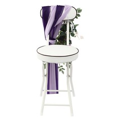 Bohemia Wedding Chair Decorations 6Pcs Purple Beige Green Floral Arrangement