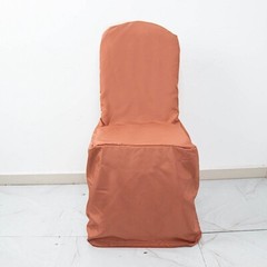 50 Terracotta Polyester BANQUET CHAIR COVERS Wedding Party Reception Decorations