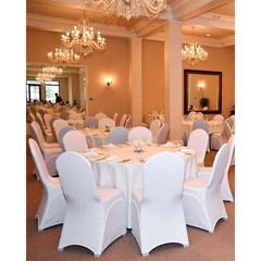 100PCS Spandex Stretch Chair Covers White Wedding Party Banquet Decoration