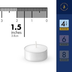 Lerner Tealight Candles|s Long-Burning White Tea Light 50 Count 4.5 Hour