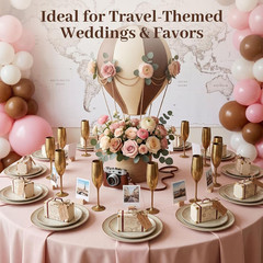 30PCS Mini Suitcase Favor Boxes, Party Favor Candy Box Vintage Kraft Paper Gift
