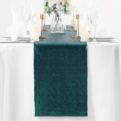 Eternal Beauty Teal Table Runner for Wedding, 2PCS-12×72 Sequin Table Runner …