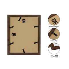12×16 Picture Frame Set of 3, Photo Frame Display 9×12 Pictures with Mat or 1…