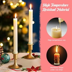 10 Pcs Rubber Candle Grippers, Non-Slip Holder Adapter Medium, Beige